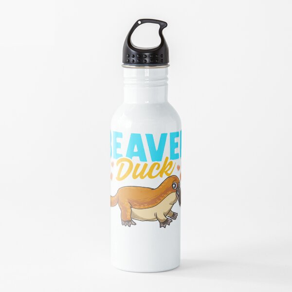 Beaver Duck Platypus Pun Cute Duck Billed Platypus Water Bottle