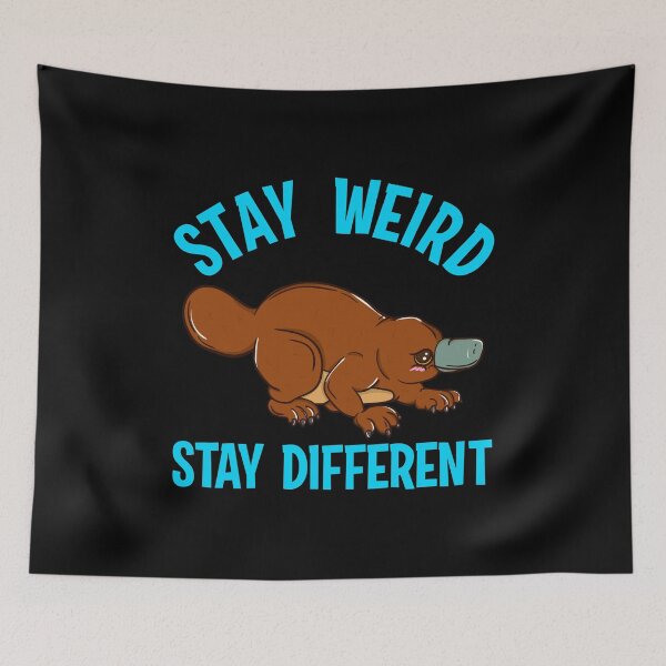 Item preview, Stay Weird Stay Different Platypus Animal Pun designed and sold by perfectpresents.