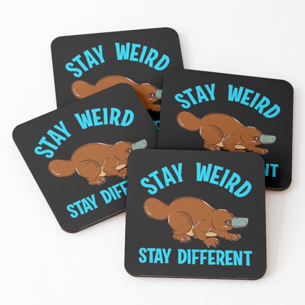 Artikelvorschau, Stay Weird Stay Different Schnabeltier Wortspiel entworfen und verkauft von perfectpresents.