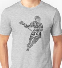 Lacrosse Player Calligram Unisex T-Shirt