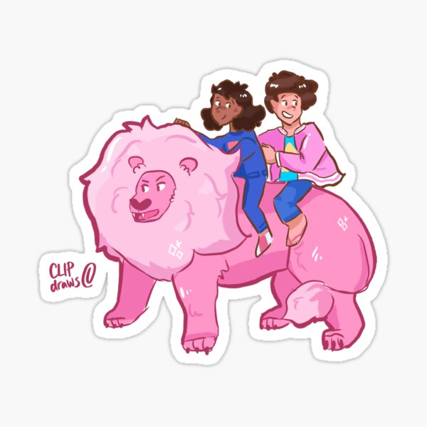 Steven, Connie and Lion Sticker