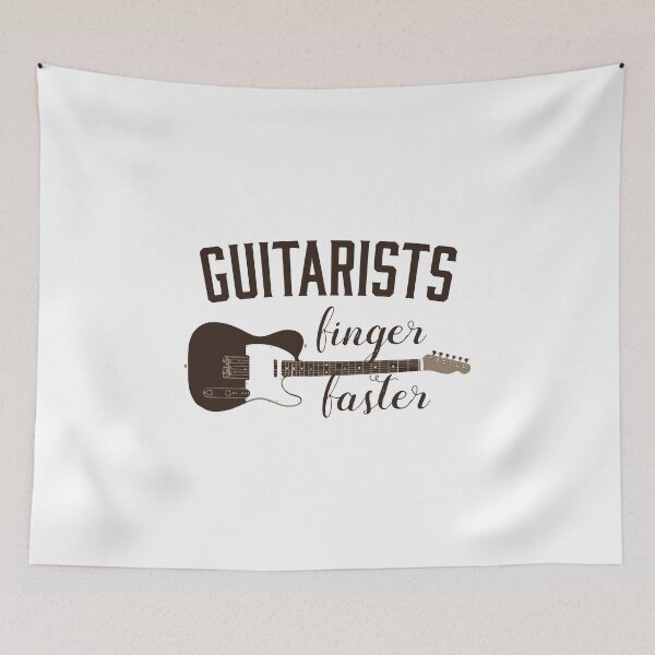 Item preview, Guitarists Finger Faster Musician Funny Guitar Pun designed and sold by perfectpresents.
