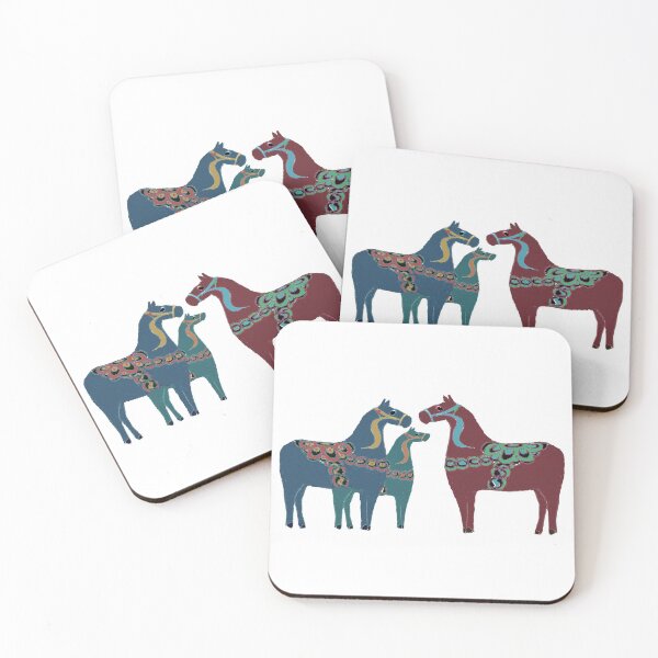Item preview, Whimsy Scandinavian Dala Horses designed and sold by Ginny Luttrell.