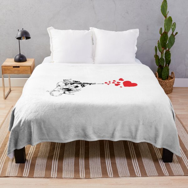 Item preview, Graffiti Military Rifle Shooting Out Hearts Artsy designed and sold by perfectpresents.