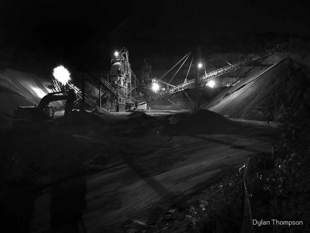 "Rock Quarry At Night Off Route 287" by Dylan Thompson Redbubble