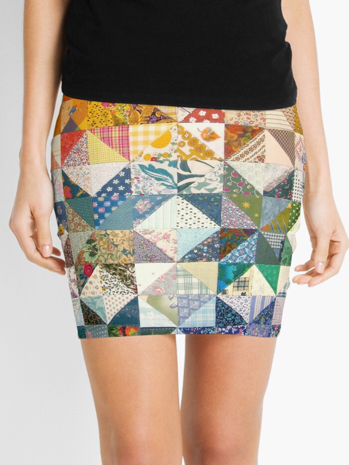 Vintage Quilt Tapestry | Mini Skirt