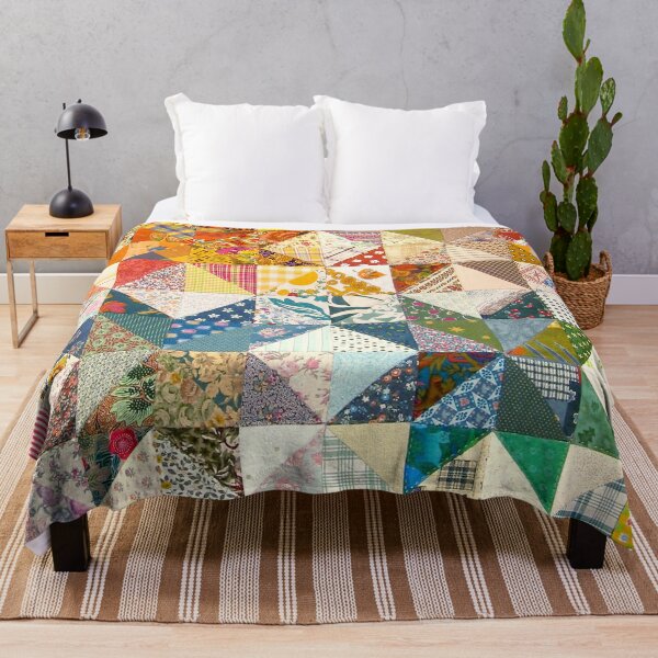 Vintage Quilt Tapestry Throw Blanket