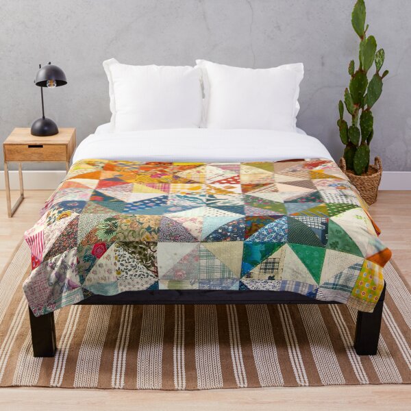 Vintage Quilt Tapestry Throw Blanket