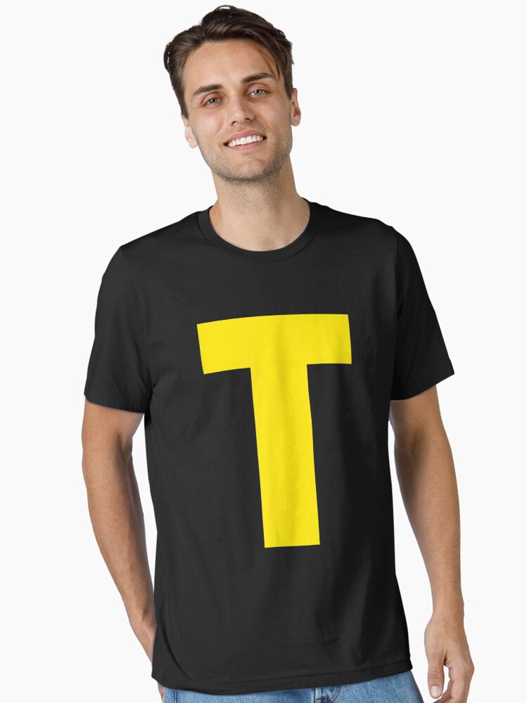 Initials Letter T-Theodore Chipmunk Christmas Back T Shirt Initials Letter T-Theodore Chipmunk Christmas Back T Shirt