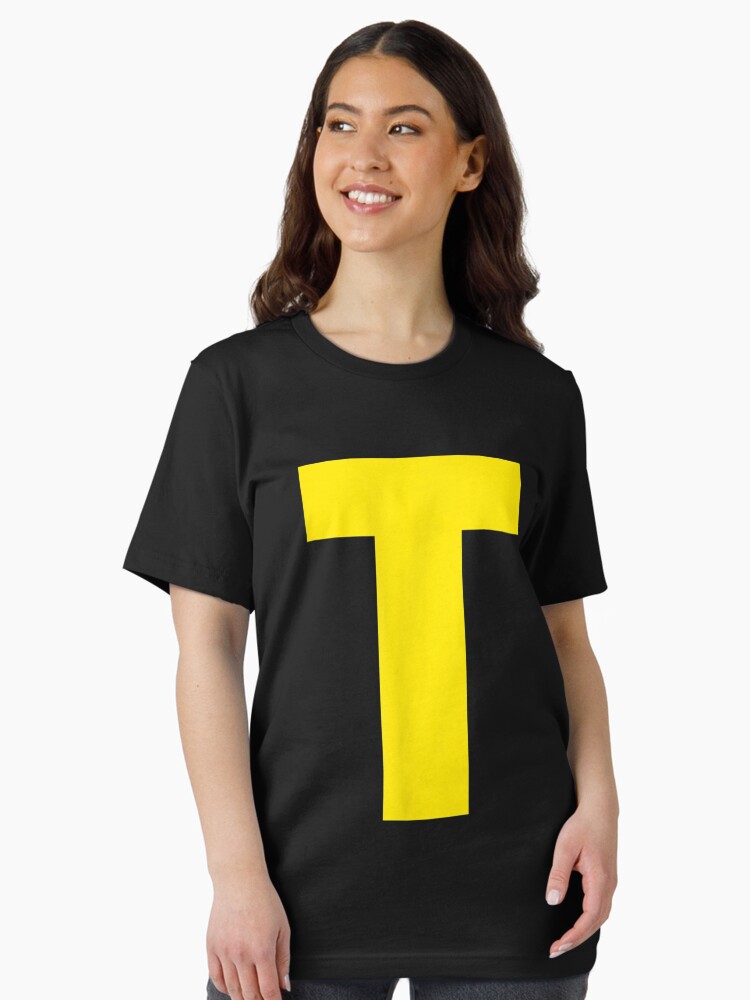 Initials Letter T-Theodore Chipmunk Christmas Back T Shirt Initials Letter T-Theodore Chipmunk Christmas Back T Shirt