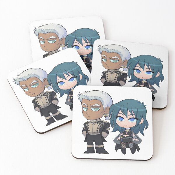 Item preview, Byleth (F!Byleth) and Dedue - Fire Emblem Three Houses - Chibi Cuties designed and sold by kickgirl.