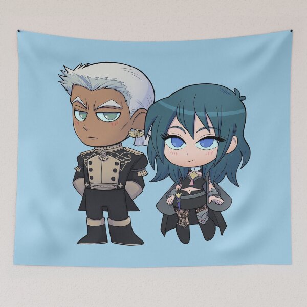 Item preview, Byleth (F!Byleth) and Dedue - Fire Emblem Three Houses - Chibi Cuties designed and sold by kickgirl.