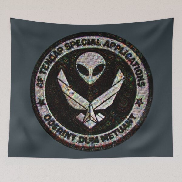 Item preview, Secret Space Military Patch (A.I. Dream) designed and sold by Iason.