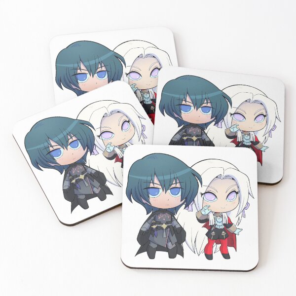 Item preview, Byleth (M!Byleth) and Edelgard - Fire Emblem Three Houses - Chibi Cuties designed and sold by kickgirl.
