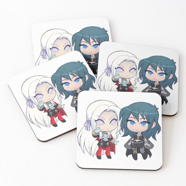 Item preview, Byleth (F!Byleth) and Edelgard - Fire Emblem Three Houses - Chibi Cuties designed and sold by kickgirl.