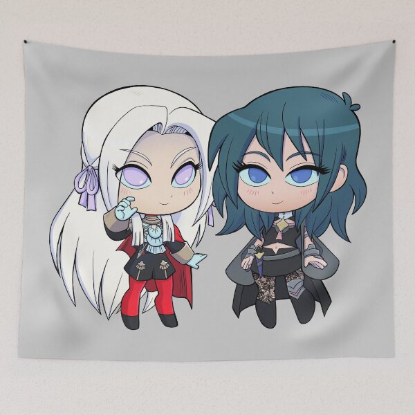 Item preview, Byleth (F!Byleth) and Edelgard - Fire Emblem Three Houses - Chibi Cuties designed and sold by kickgirl.