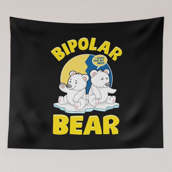 Item preview, Bipolar Bear Polar Bears Emotional Polarity Pun designed and sold by perfectpresents.