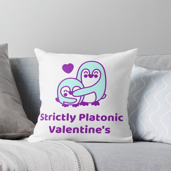 Item preview, Strictly Platonic Valentines + Penguins (Purple/Aqua) designed and sold by JoyofFriendship.