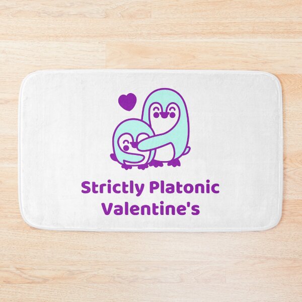 Item preview, Strictly Platonic Valentines + Penguins (Purple/Aqua) designed and sold by JoyofFriendship.