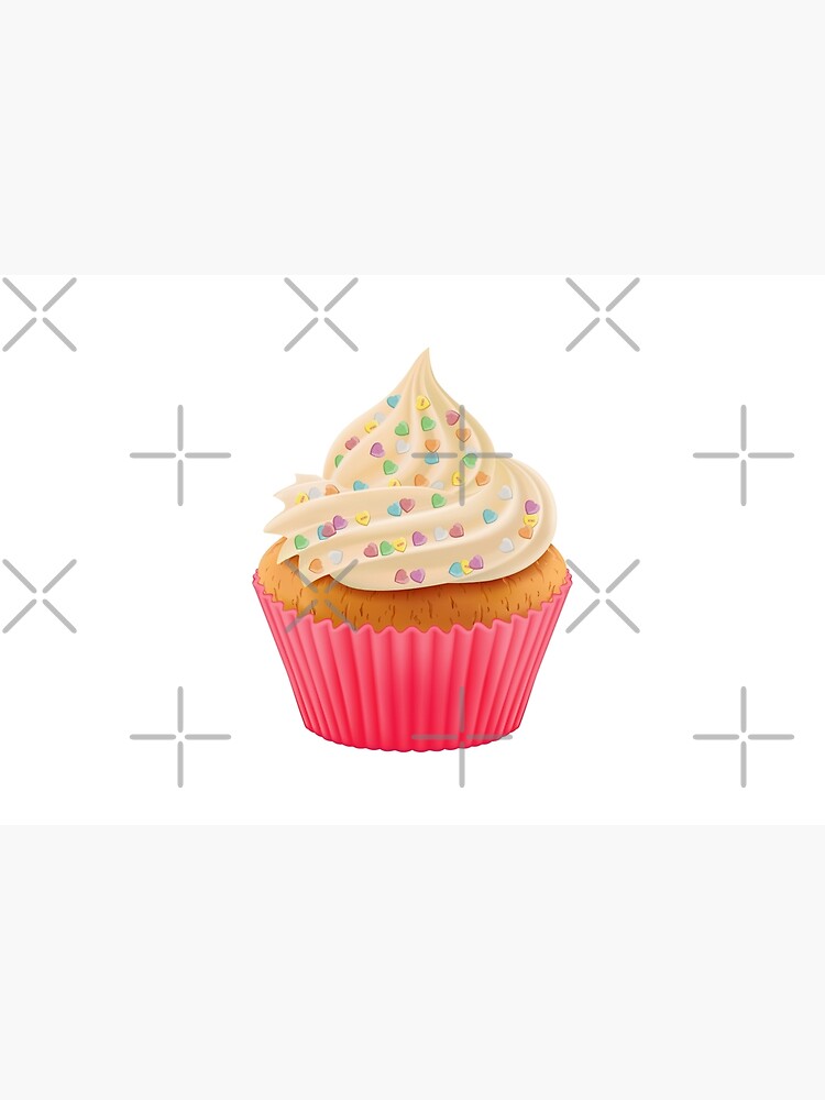 Sweet Giant Cupcake with colorful heart sprinkles by talgursmusthave