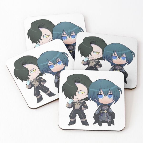 Item preview, Byleth (M!Byleth) and Hubert - Fire Emblem Three Houses - Chibi Cuties designed and sold by kickgirl.