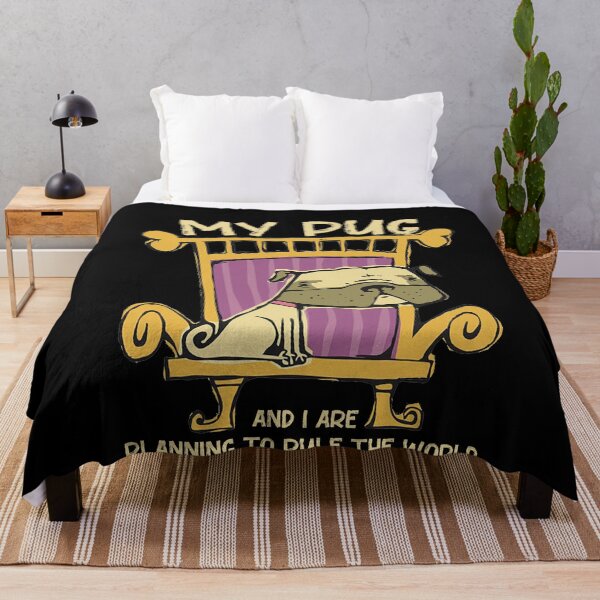 Item preview, My pug rules the world - Funny pug designed and sold by OVMEngemann.