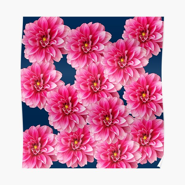 Dahlia Dream Collage Poster