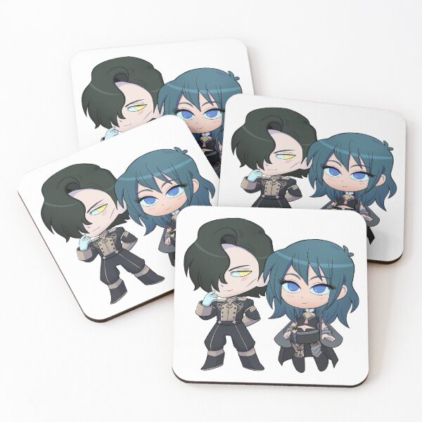 Item preview, Byleth (F!Byleth) and Hubert - Fire Emblem Three Houses - Chibi Cuties designed and sold by kickgirl.