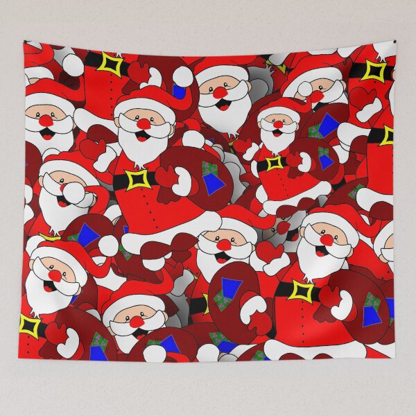 Item preview, Happy Santa Christmas Pattern designed and sold by PODLizardWizard.