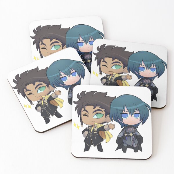 Item preview, Byleth (M!Byleth) and Claude - Fire Emblem Three Houses - Chibi Cuties designed and sold by kickgirl.