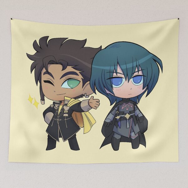 Item preview, Byleth (M!Byleth) and Claude - Fire Emblem Three Houses - Chibi Cuties designed and sold by kickgirl.