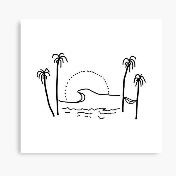 Vista previa del artículo con la obra « Paisaje minimalista al atardecer», diseñado y vendido por Lokoz.