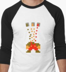 Pixel Drop Mario Men's Baseball ¾ T-Shirt