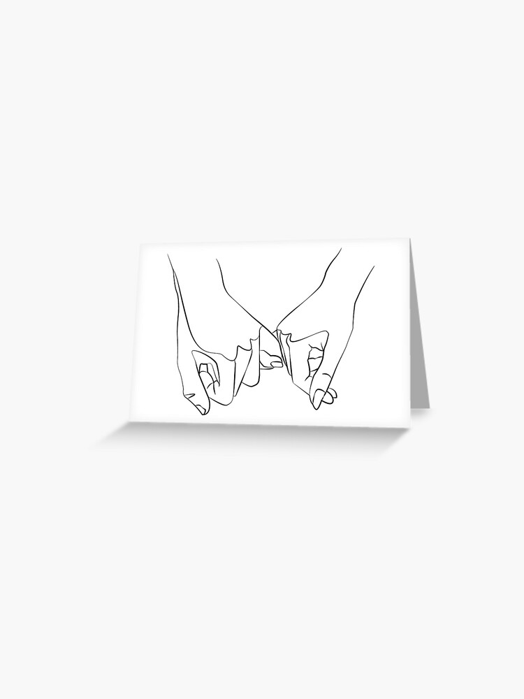 Pinky Promise One Line Art Greeting Card