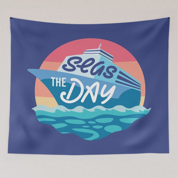 Item preview,  Seas The Day - Funny Cruising Quote designed and sold by Sandra78.