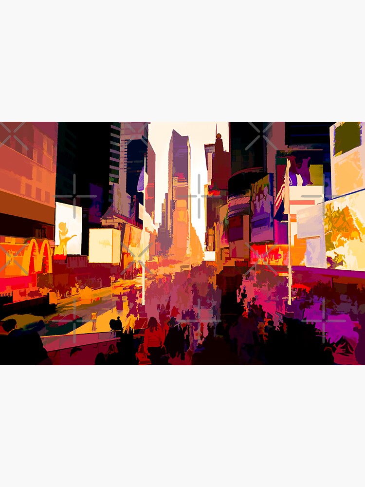 Times Square Tourists (color pen & ink) by RayW