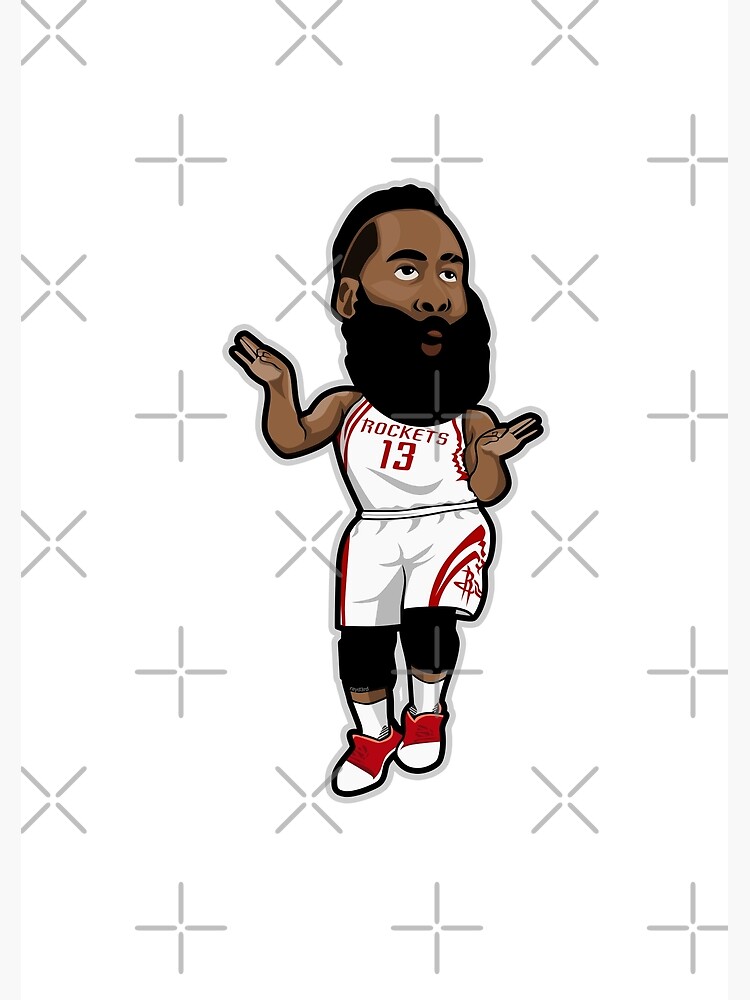 James Harden ~ Cartoon Illustration : NBA | Art Print