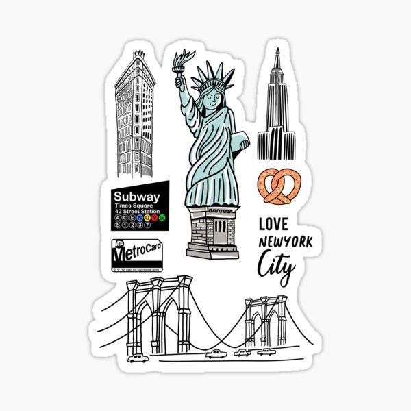 "New York Graphic " Sticker for Sale by SuperrSunday Redbubble