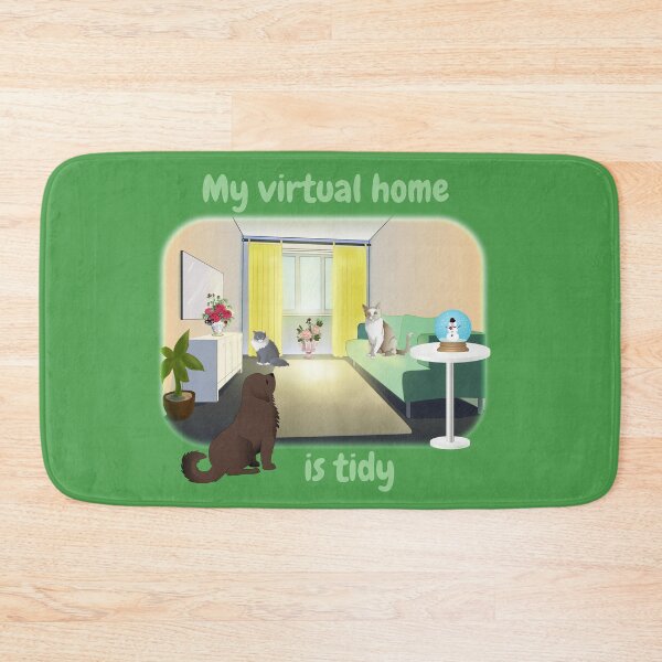 Item preview, Tidy Virtual Home with kitties and their dog companion designed and sold by DAscroft.