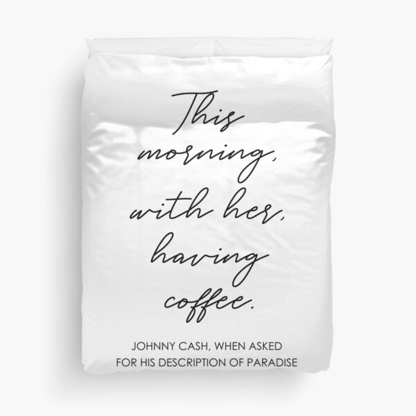 This Morning With Her Having Coffee Duvet Cover