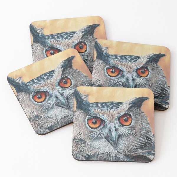 Item preview, Owl in coloured pencil designed and sold by Bravuraartsy.
