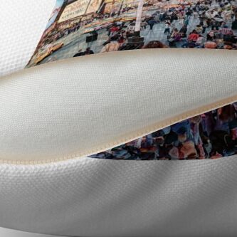 Alternate view of Times Square Tourists (color marker) Floor Pillow