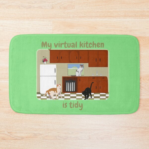 Item preview, Tidy Virtual kitchen with kitties designed and sold by DAscroft.