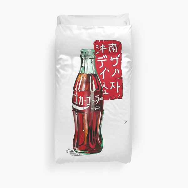 Japan coca cola Bottle, Duvet Cover