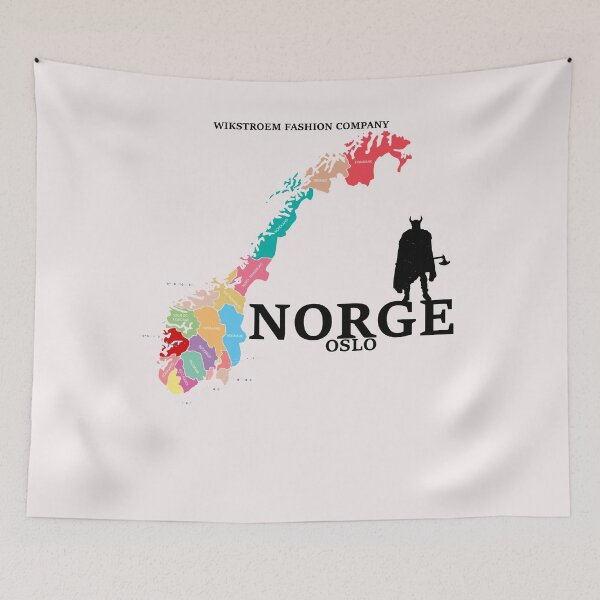 Artikelvorschau, Wikstroem Norwegen Landkarte Norge Oslo Wikinger entworfen und verkauft von Naohiro.