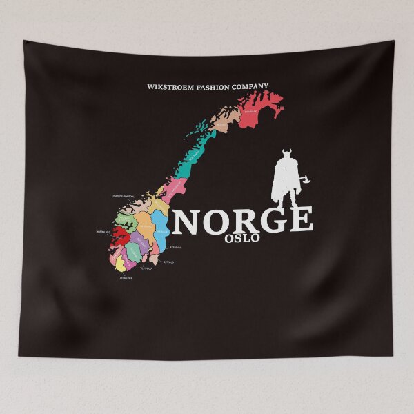 Artikelvorschau, Wikstroem Norwegen Landkarte Norge Oslo Wikinger entworfen und verkauft von Naohiro.