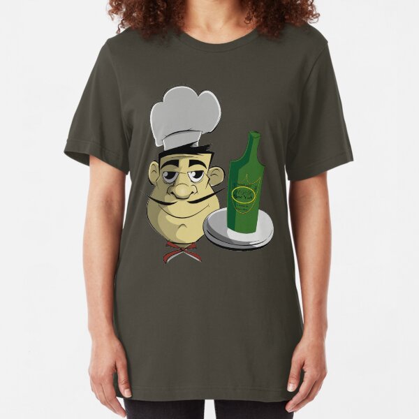 usa new york tshirt chef by rogers bros co Slim Fit T-Shirt
