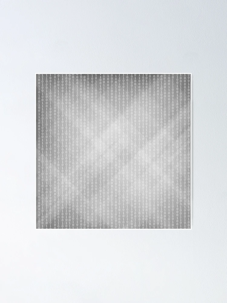 Thumbnail 1 of 3, Poster, Binary Code Background. Concept Binary Code Numbers. Algorithm Binary, Data Code, Decryption and Encoding. designed and sold by valeo5.