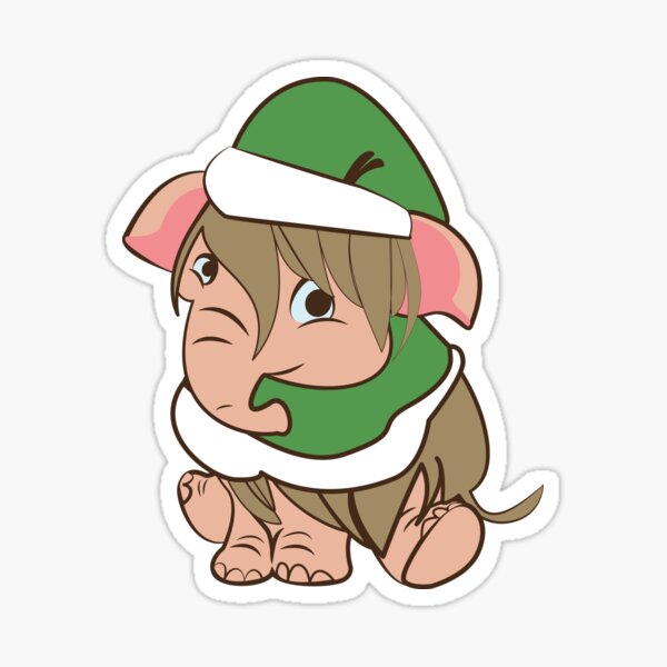Elf-efant (Mamut) Chritsmas Pegatina
