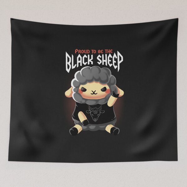 Artikelvorschau, Black Sheep - Nettes flauschiges Tier - Metal Musik entworfen und verkauft von BlancaVidal.